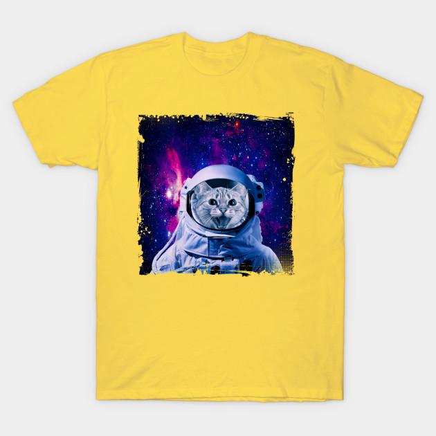 Unisex Fashion TShirt Astronaut Cat Print TShirt Plus Size S-5XL T-Shirt 100%Cotton Tops O Neck Short Sleeve Tees
