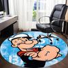 1pc Popeye Sailor Office Round Area Rug, Under Office Chairs Bedroom Living Room Home Decor, Room Deco