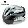 ROCKBROS Fahrradhelm 58-62cm Verstellbar Magnetische Brille Integrierter Fahrrad-Sicherheitshelm Herren Fahrradhelm Radsport Kopfbedeckung