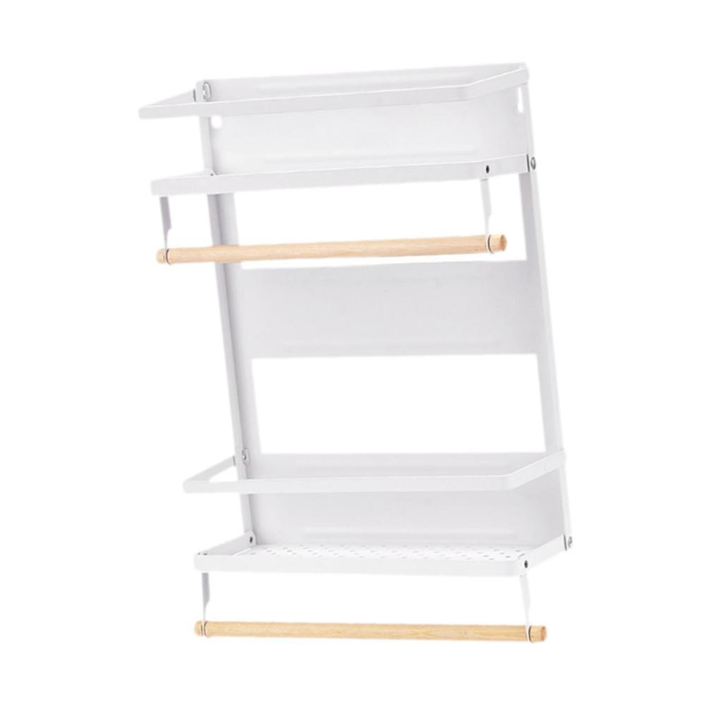 Magnetic Spice Rack Hanging Organizer Multipurpose Sturdy Metal Kitchen Storage Shelf for Jars