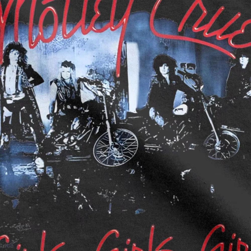 Herren Damen Motleys Girls Musik Baumwoll T-Shirt Crue Metal Band Baumwollkleidung Freizeit Kurzarm Rundhals T-Shirts Geschenk T-Shirts