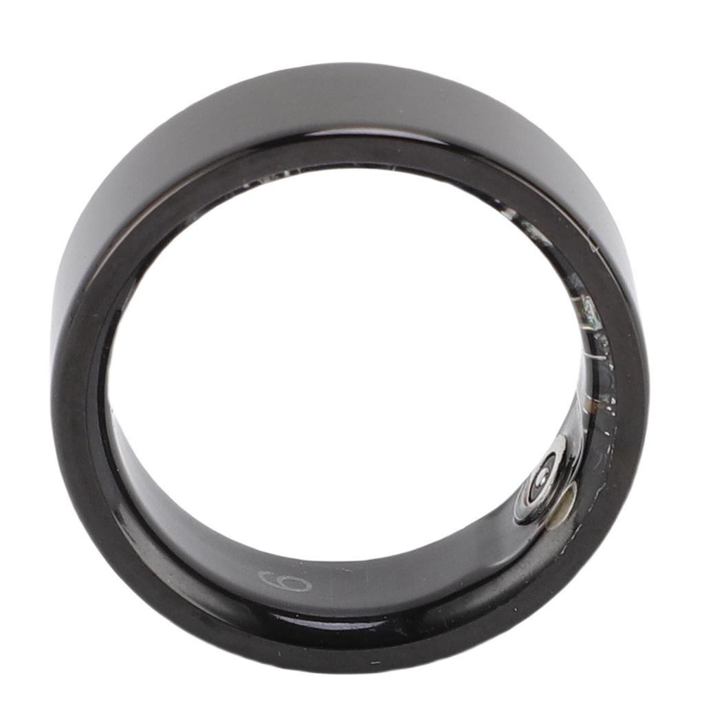 Smart Health Ring Women Men Fitness Tracker Step Counting Sleep Sports Recording IP68 Water Proof KR3 Black Size
