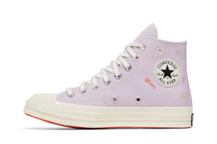 Converse Wmns Chuck 70 High 'Embroidered Floral Print - Pale Amethyst'