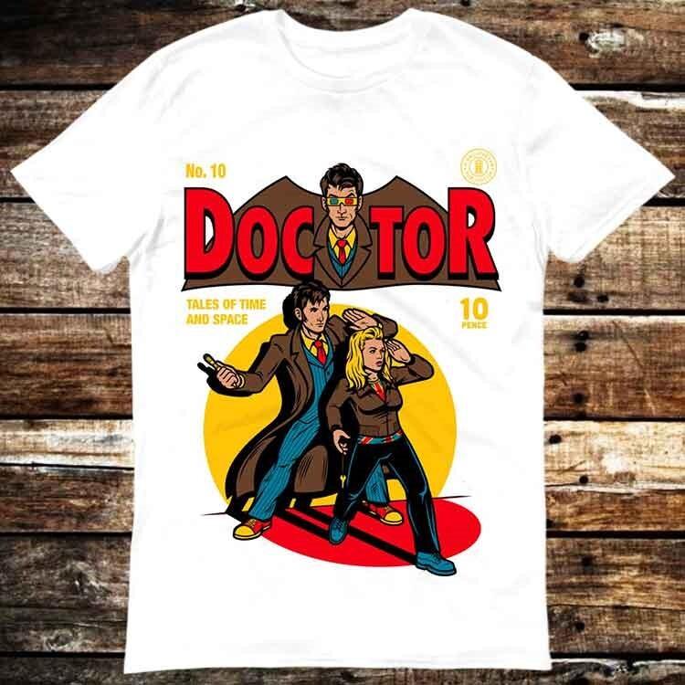 Doctor Who Comic Cartoon Vintage Parody T Shirt 6314 Unisex T-Shirt L