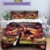 3pcs Duvet Cover Set (1*Duvet Cover + 2*Pillowcase, Without Core), Essendon Football Print Bedding Set, Bedroom Decor, All‑Season, Gift