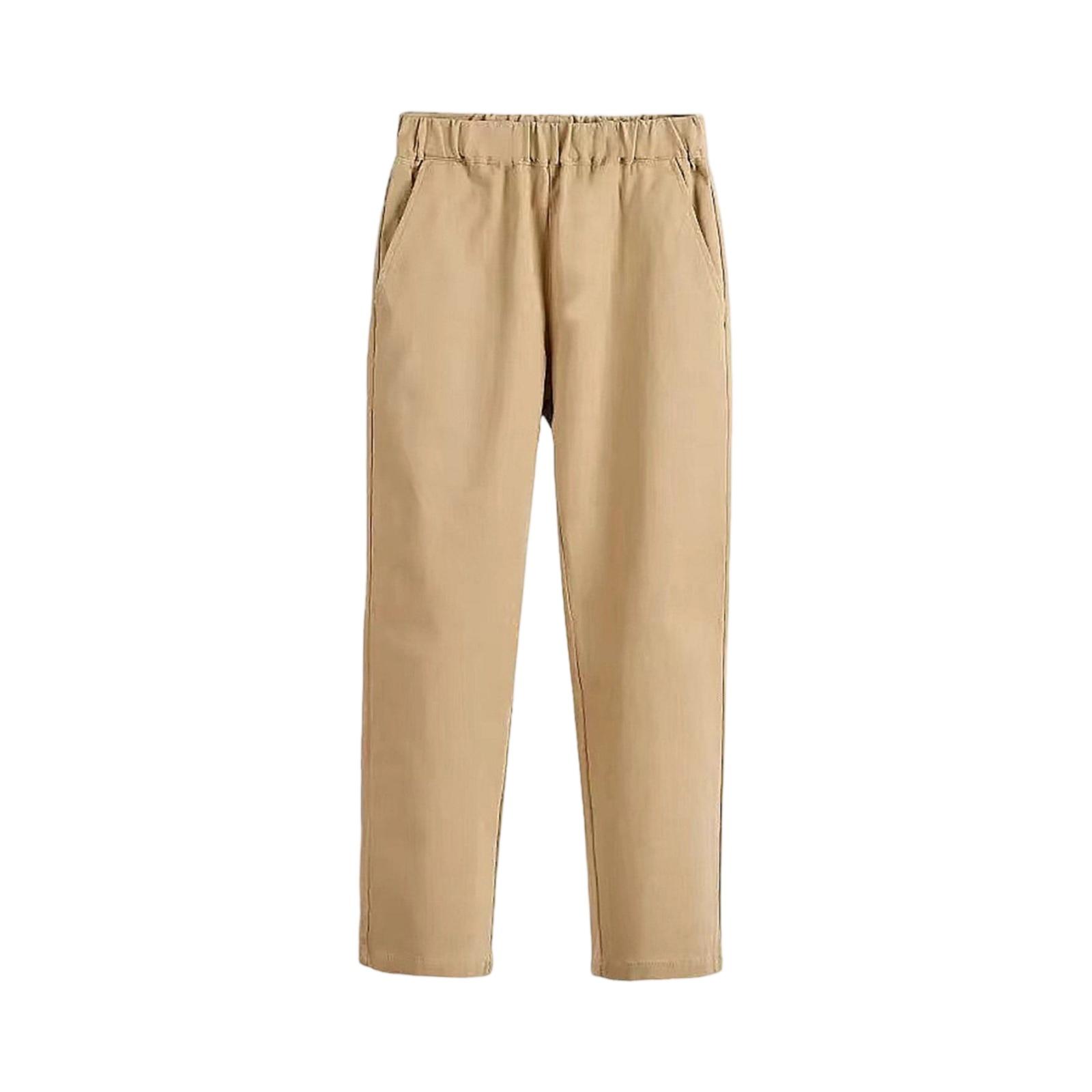 

Брюки школьной формы для мальчиков - Платьевые брюки на резинке 120 хаки