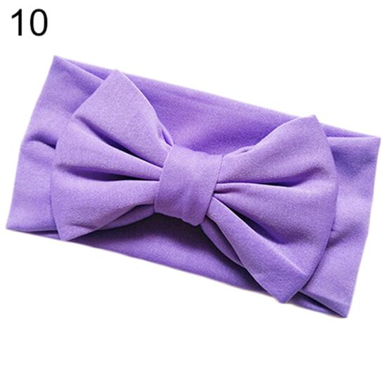 Cute Baby Toddler Solid Candy Color Bowknot Bow Stretch Headband Hair Band Accessory