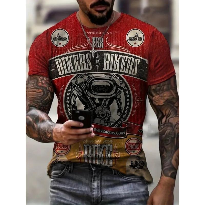 Sommermode 3D-gedrucktes Muster Bedruckte Lockere Lässige Rundhals Kurzarm T-Shirts Herren