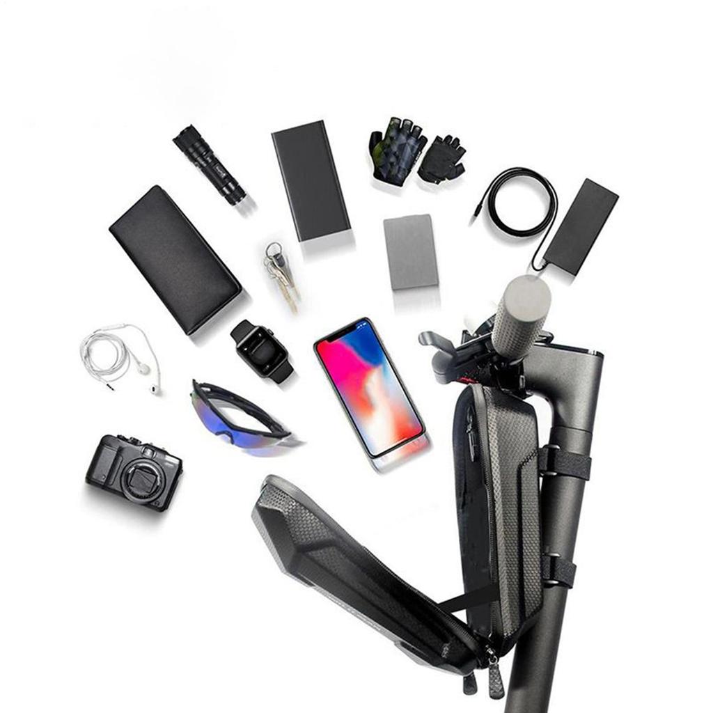 Electric Scooter Storage Bag EVA Hard Shell Spacious Portable Hanging Pouch For Commute Daily Cycling Transportation