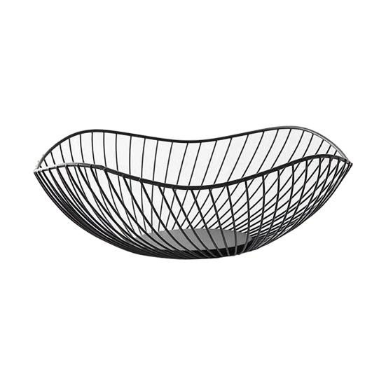 Fruit Basket Nordic Style Exquisite Workmanship Smooth Brim Wavy Wire Bread Vegetable Storage Bowls Kitchen
