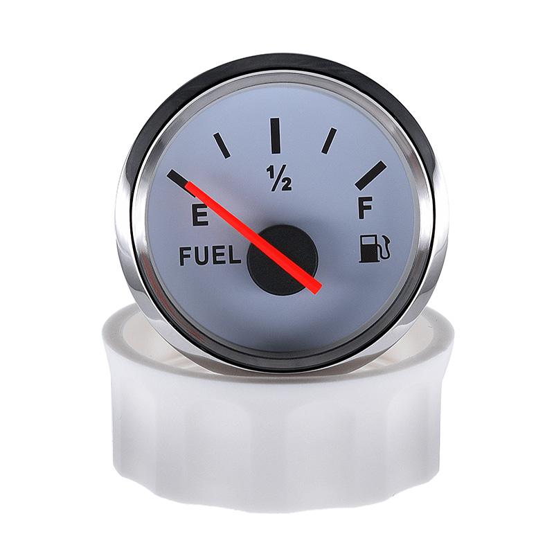 100-500mm Stainless Steel Marine Fuel Level Gauge Sensor Fit Boat Car Fuel Level Gauge Meter 0-190 ohm with Red Backlight 9-32V