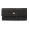 MEXICAN Cow Leather Bill Compartment Wallet Regular Women's Black/Ecru MLQB01201819