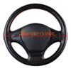 DIY 38cm Steering Wheel Covers soft Leather braid on the steering-wheel of Car With Needle and Thread Interior accessories