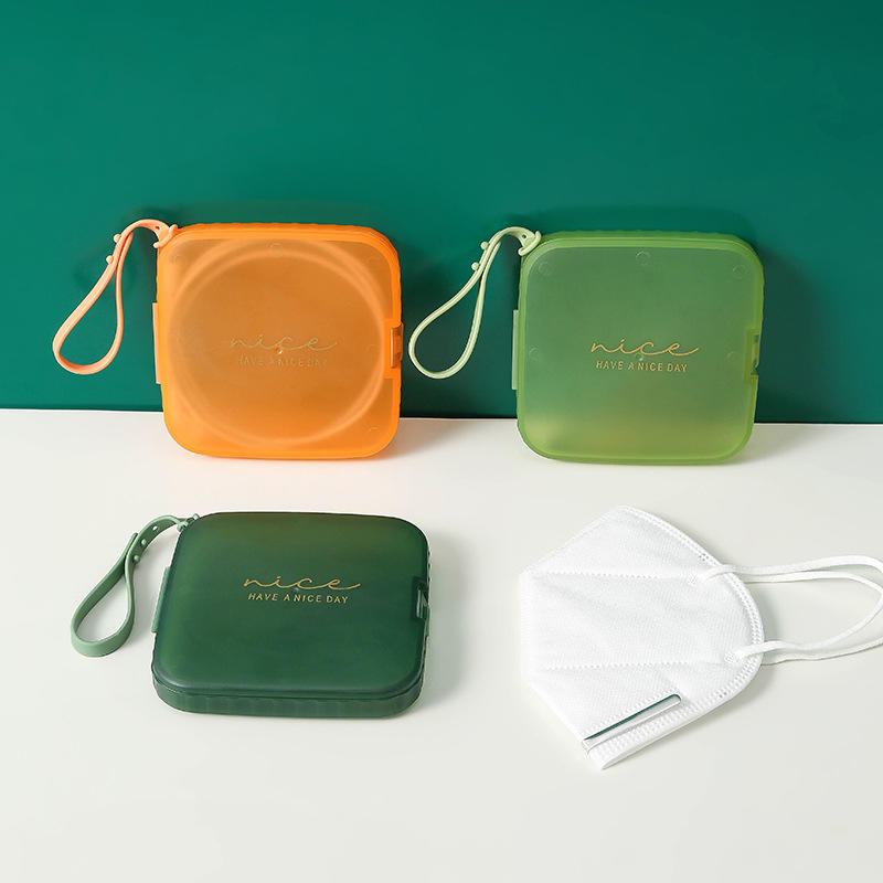 Travel Containers Mask Storage Box Dust Proof Storage Case ID Card Storage Home Organizer Transparent Mask Cover