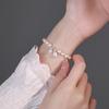 French Retro Imitation Pearl Lotus Seedpod Handmade Bracelet for Women Light Luxury Unique Niche Joyful Bead Bracelet