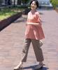 DECOY Cooling and UV Protection Cotton Premium Peplum Orange Pullover, Women's, 491203,