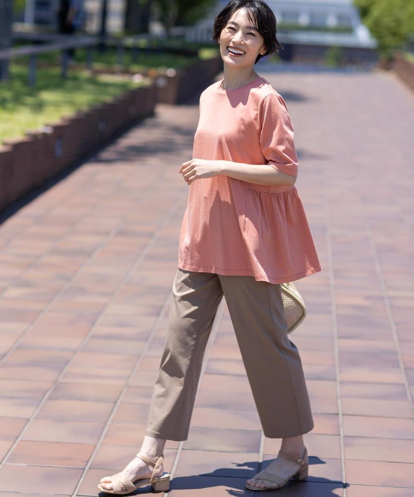 DECOY Cooling and UV Protection Cotton Premium Peplum Orange Pullover, Women's, 491203,