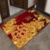 New Year Door Mat Snake Year Door Mat Festive Entryway Water Absorbent Non-slip Foot Mat Entry Door Red Carpet