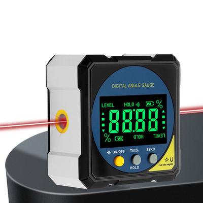 גוניומטר אלקטרוני מגנטי LCD מד זוויות דיגיטלי תאורה אחורית מד זווית מד שיפוע מד המרה שיפוע אינקלינומטר