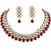 Fashion Pearl Kundan Choker Necklace Set With Earrings For Women