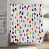 Brightly Colored Watercolor Dots Shower Curtain For Bathroom Decor Customizable Size Available On