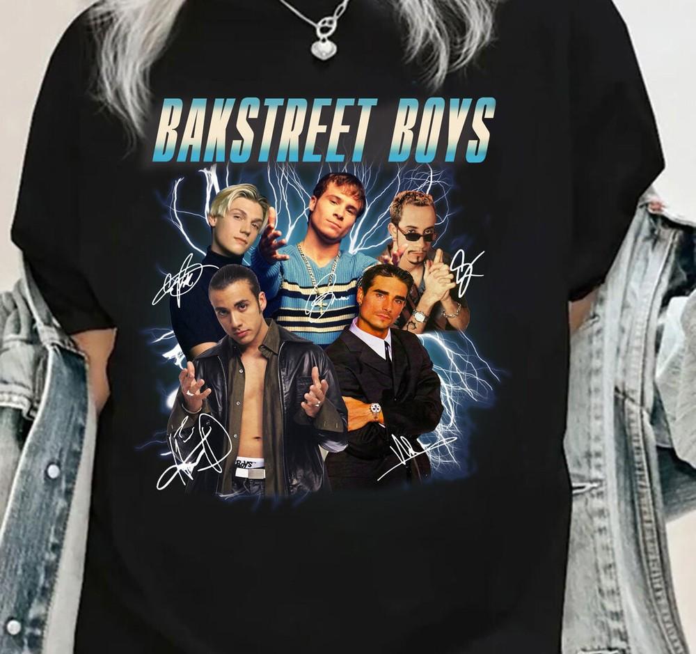 

SALE Vtg Backstreet Boys Band Signature Heavy Cotton Black S-5XL Unisex Shirt Unisex T-Shirt S