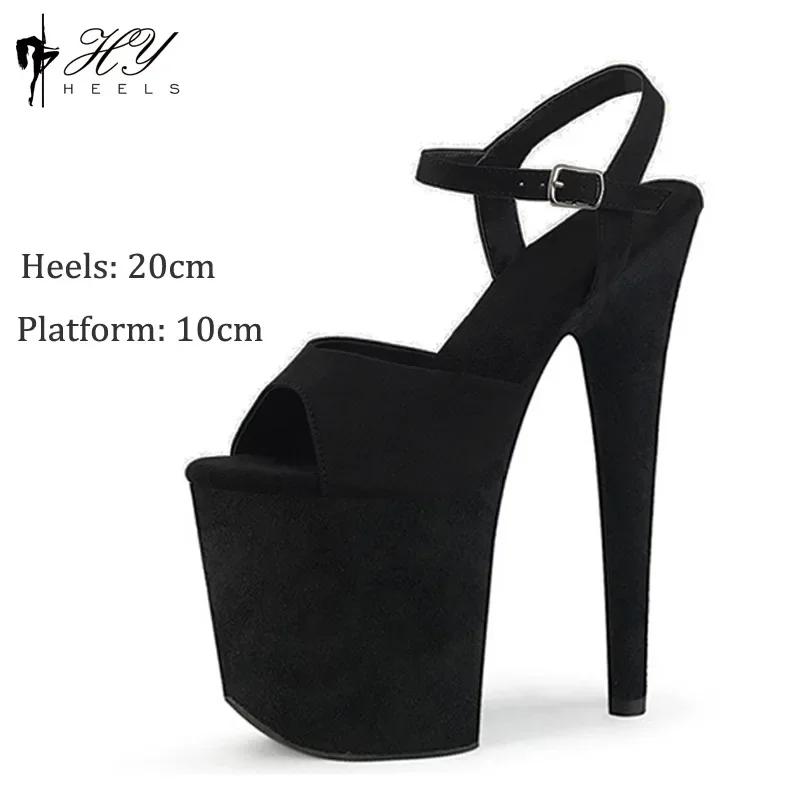 20cm Sexy Model Runway Shoes Performance Dress Wedding Banquet Super High Heels Sandals Sexy Fashion High Heels Shoes