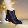 Soft-soled shoes, small short boots, women's autumn new single boots, low-heeled winter fashion velvet warm fashion boots