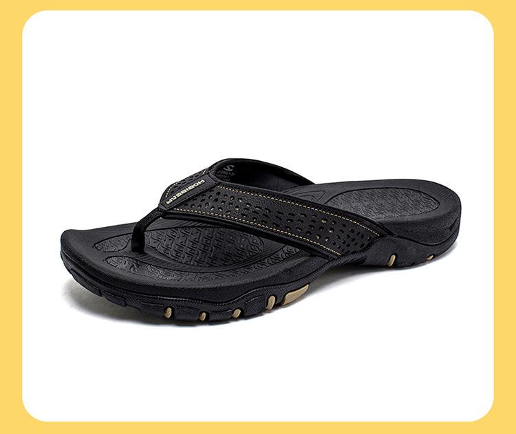 HOBIBEAR Herren Sommer-Flip-Flops mit Fußgewölbeunterstützung und dicker Sohle für den Außenbereich, Strand oder Zuhause.