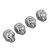 4 Pcs Skull Shaped Stainless Steel Ice Cubes Fast Cooling Reusable Whiskey Chilling Stones for Wine Drinks