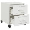 Nightstand White 36 x 39 x 43.5 cm Steel