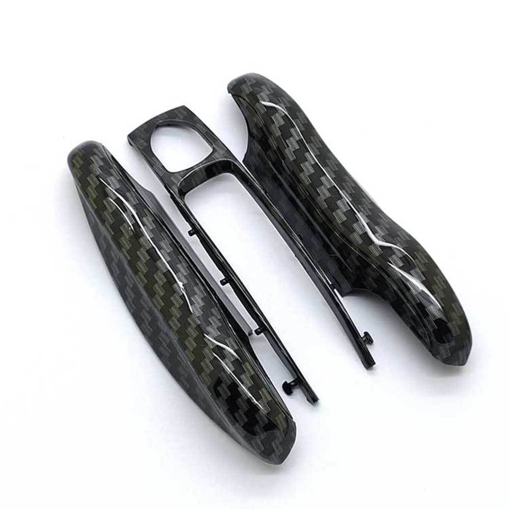 Carbon Fiber Design Car Key Case For Porsche Boxster Cayman Panamera 718 Cayenne 911 Macan Taycan Car Key Protection Cover
