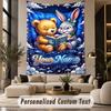 Family Friends (14) Theme Custom Tapestry Personalized Custom Name Text Wall Hanging Tapestry Home Decor Background Cloth