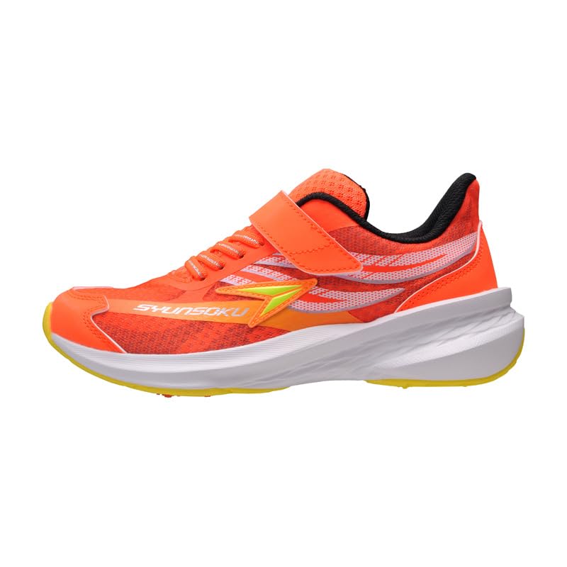 Shunsoku Athletic Thick SJJ Cm Sneakers, Shoes, Kids, Boys, Children's Shoes, Sole, Lightweight, 16-25cm, 2.5E, 1710, Orange, 19.0