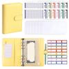 A6 Loose-leaf Notebook Magnetic Button PU Leather Folder Efficient Cash Budget Ledger  School