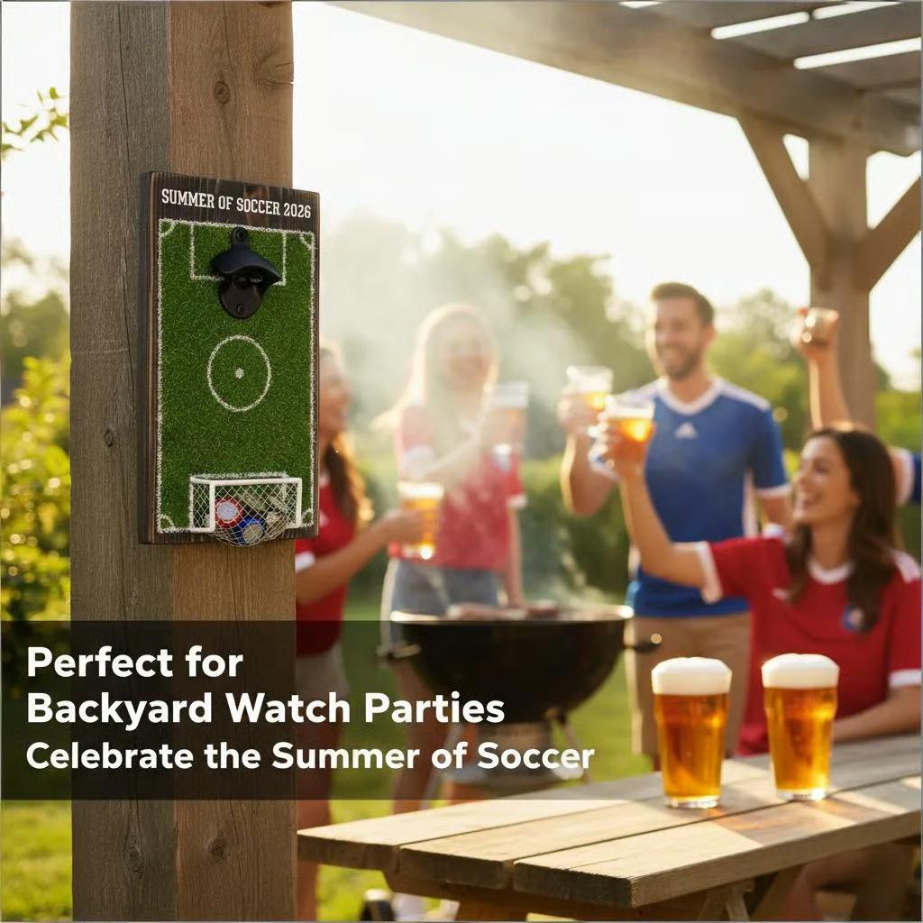 Soccer Field Bottle Opener Wall Decor