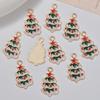 Christmas Drip Oil Charms: Santa & Tree Pendants for DIY Earrings
