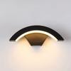 Moon-Shaped Wall Light with Motion Sensor 18W 2160LM Waterproof LED Porch Lamp for Garden Patio Garage Modern Exterior Lighting for House