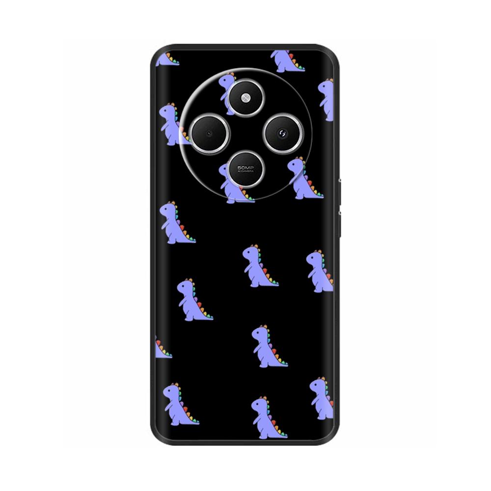 Luxury Painted Case For Redmi 14R 5G Soft Black Silicone Bumper Back Cover for Xiaomi Redmi 14R 14C Cases Funda Shockproof Shell
