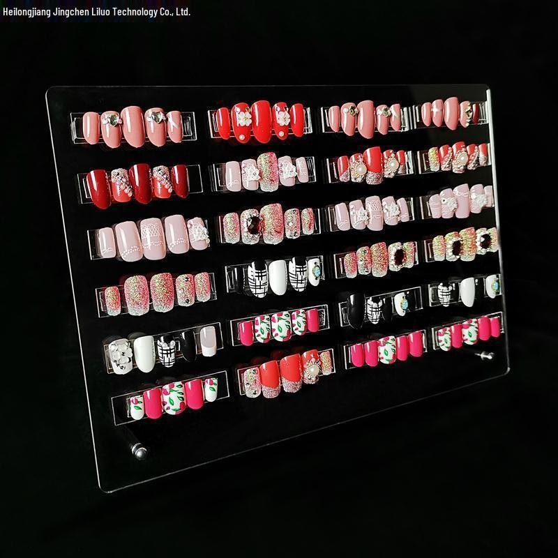 Nageltip-Displayrahmen: Stil- & Farb-Musterbrett für Nailart