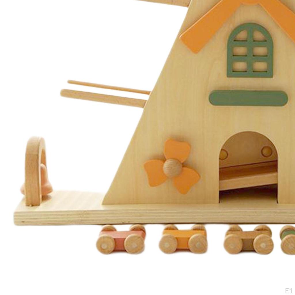 Glide Car Miniature Toy, Toddler Ramp Race Track Set, Educational Ramp, Kid Wooden