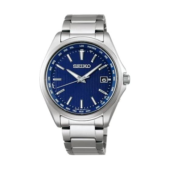 

[Seiko Watch] Wristwatch Seiko Selection Titanium Solar Radio Wave with World Time Function SBTM289