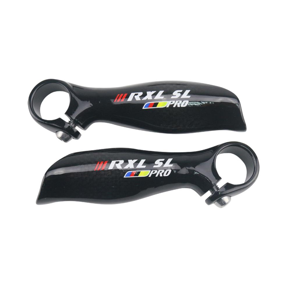 RXL SL-Bicycle Handlebar Horns, Black Bar End, Ergonomic Design, Mountain Bikes, Carbon Fiber, Horn