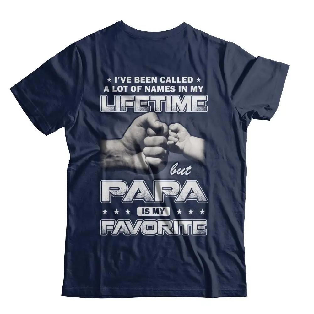 

PAPA Is My Favorite Name Funny Fathers Day Dad Gift TShirt 100 Cotton ONeck Short Sleeve Casual Mens Tshirt Size S3XL 4XL