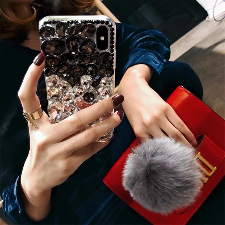 Applicable To Apple 15Plus Mobile Phone Case Tide Rhinestone Iphone16 Hairball 17 Creative Max Women'S 11Pro Tide