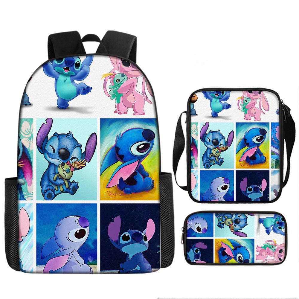 Stitch Backpack Cartoon Set With Lightweight Breathable For Students Elementary