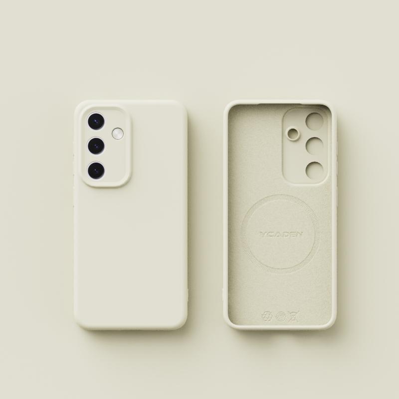 For Samsung S25 S24 Ultra S23 Plus S22 Case Liquid Silicone Matte Soft Lens Protection Slim Shockproof Wireless Charge Magnetic Back Cover