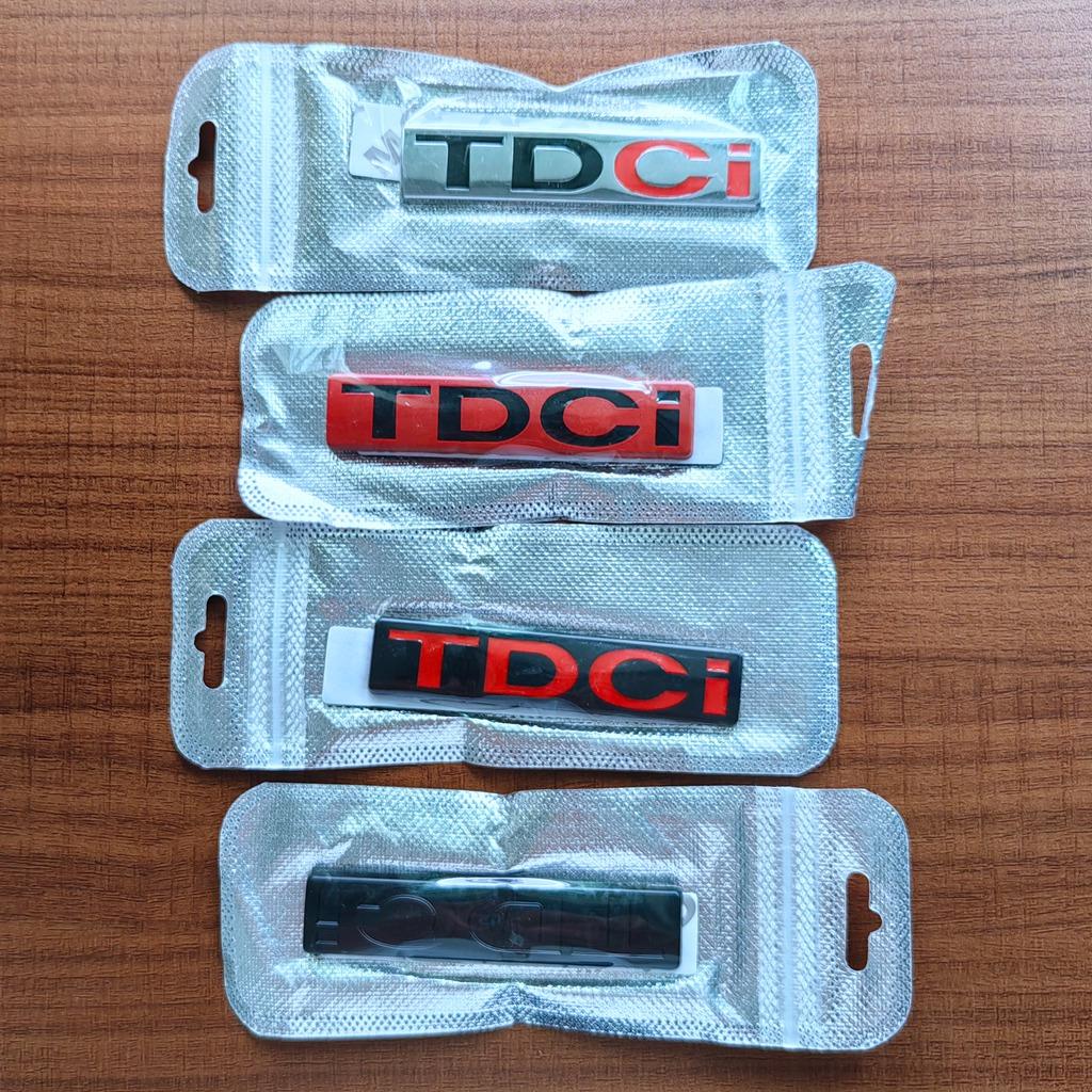 3D Metal Chrome Black Logo TDCI Emblem Car Fender Trunk Badge For Fiesta Kuga Mondeo MK3 Focus MK2 TDCI Sticker Accessories