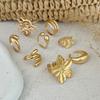 Summer Vacation Starfish Scallop Open Ring Set for Women Men Gold Color Glossy Alloy Flower Adjustable Ring Jewelry Gift