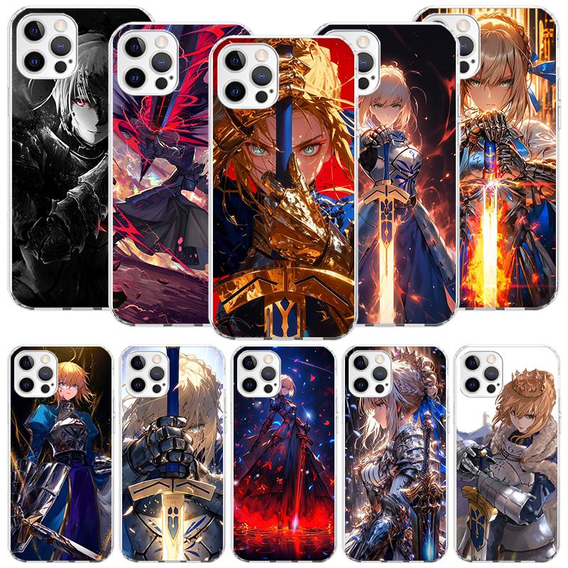 Fate Zero Stay Night Saber Phone Case For iPhone 17 Air 16 15 Plus 11 14 Pro Max 13 Mini 12 7 8 + SE Pattern Art Customized Cove